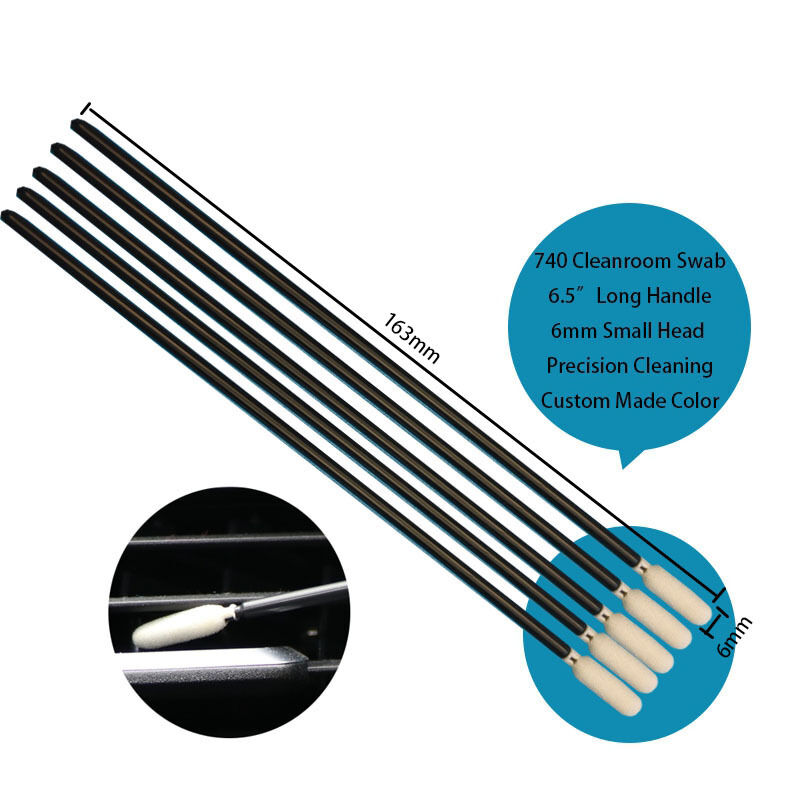 TX740 Pluisvrije 6,5" extra lange steel Precisiespons Detaillering wattenstaafje Printerreinigingsschuim Wattenstaafje voor autoreiniging