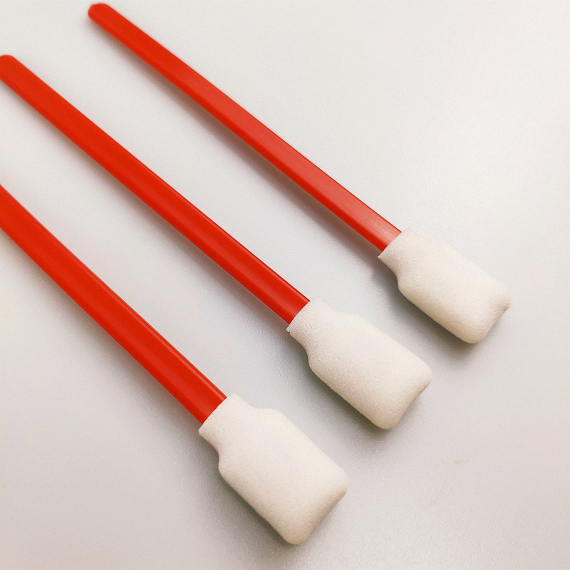 TX707 Swab van schuimtype Totaal lengte 128 mm Red Stick Cleanroom Sponge Swab